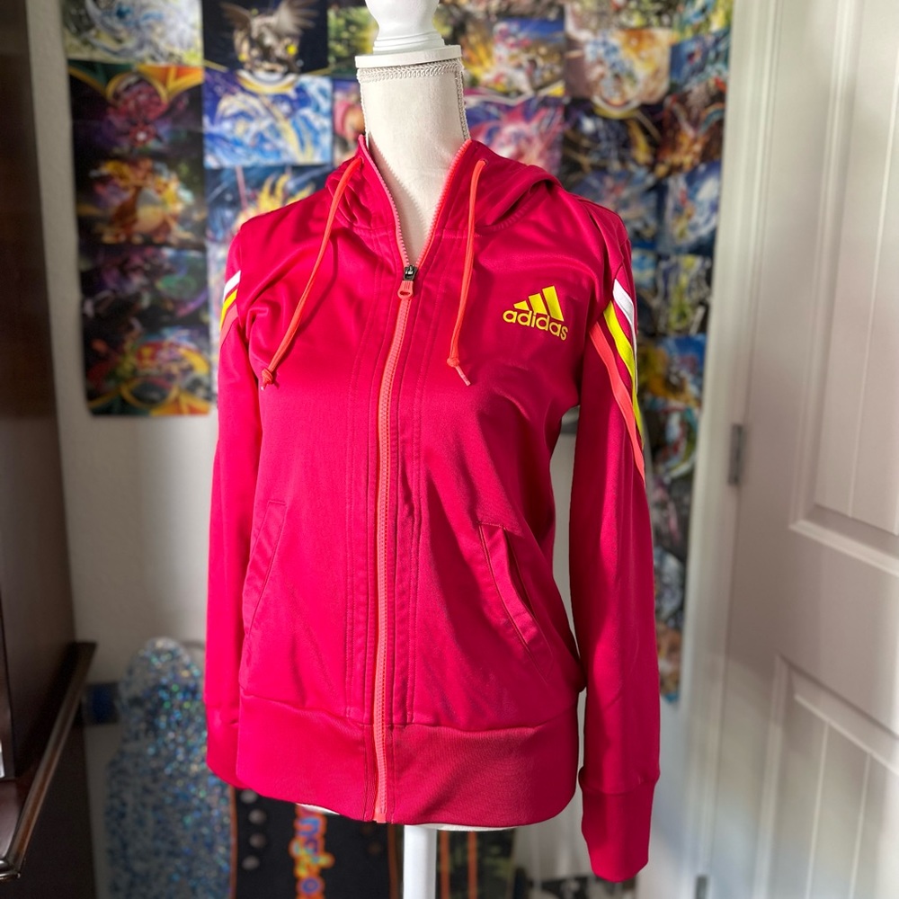 Adidas zip up hoodie bright colors